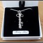 Handmade Rose Quartz Key Pendant, wire wrapped in Sterling Silver