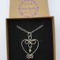 Sculpted Heart Pendant with Peridot