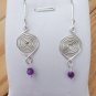 Spiral Earrings with Amethyst