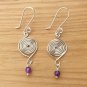Spiral Earrings with Amethyst