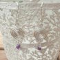 Spiral Earrings with Amethyst