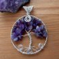 Handmade Amethyst Pendant, Tree of Life