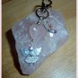 Rose Quartz Heart Charm, Breast Cancer Awareness