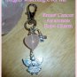 Rose Quartz Heart Charm, Breast Cancer Awareness