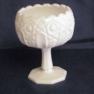 Vintage Kemple Quintec Milk Glass Compote