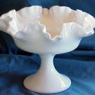 Beautiful Old Milk Glass Compote - Fenton