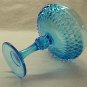 Beautiful Diamond Point Electric Blue Compote - Memory Lane Collectibles