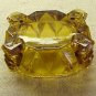 Amber Glass Open Salt Cellar - Very Old - Memory Lane Collectibles
