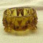 Amber Glass Open Salt Cellar - Very Old - Memory Lane Collectibles