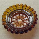 Amber Glass Candle Holder - Memory Lane Collectibles