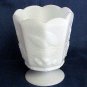 Paneled Milk Glass Compote - Memory Lane Collectibles