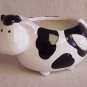 Small Black & White Cow Planter - Memory Lane Collectibles