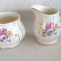Sadler of England Creamer & Sugar - Rose Design  --- Memory Lane Collectibles
