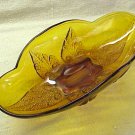 Vintage Amber Relish Dish - Memory Lane Collectibles