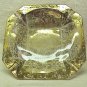 Gold Flecked Clear Glass Ashtray - Memory Lane Collectibles