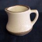 Small Beige Trimmed in Brown Cream Pitcher - Memory Lane Collectibles