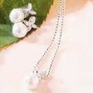 Flower & White Pearl Jewelry 2 Piece Set