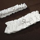 Pure Elegance in Wedding White Two Piece Bridal Garter Set