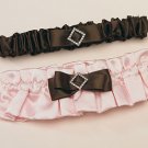 Chocolate & Strawberry Cream Two Piece Bridal Garter Set