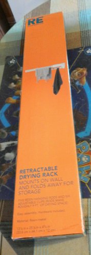 Wall Mount Retractable Clothes Drying Rack 5 Rods White New