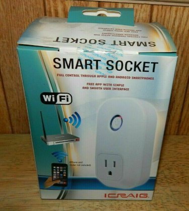 Icraig Smart Socket WIFI for Apple & Android Smart Phones NEW