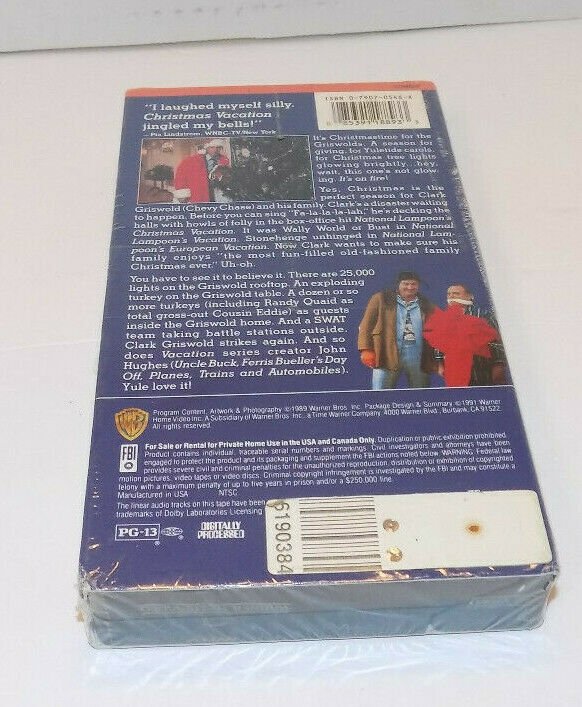 National Lampoon's Christmas Vacation Movie VHS Tape New Sealed Vintage