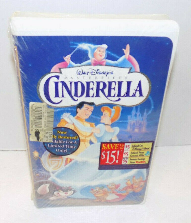 Walt Disney's Masterpiece Cinderella Vhs Tape New Sealed Clamshell