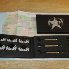 Marlboro 3pc Silver Steel Dart Set With 6 Flights Case and United States Map New