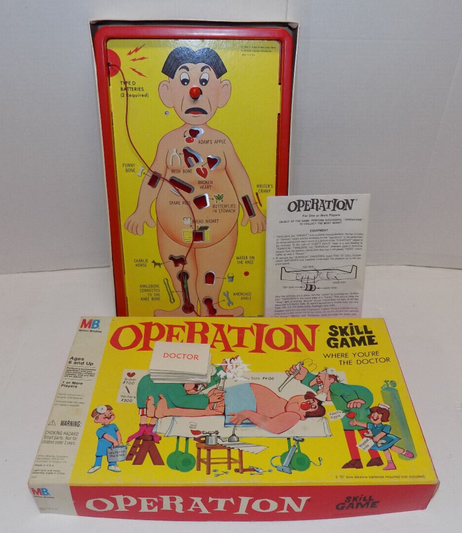 Vintage 1965 Milton Bradley Operation Board Game Tested