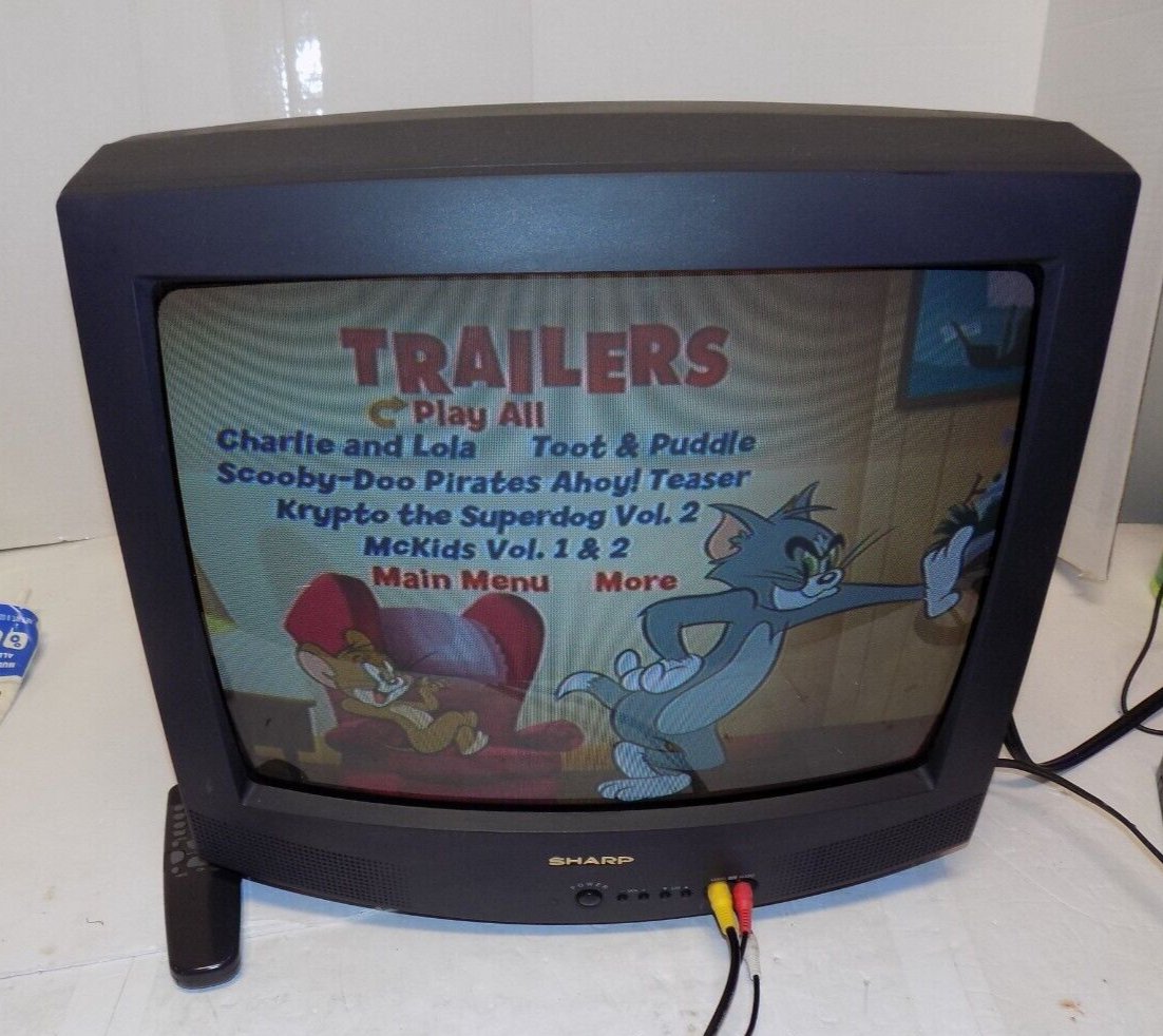 Sharp 19JM100 19 inch CRT Color TV Nice Retro Gaming Tv with Remote
