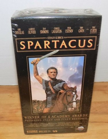Spartacus 1991 VHS Box Set 2 Tapes Kirk Douglas New Sealed