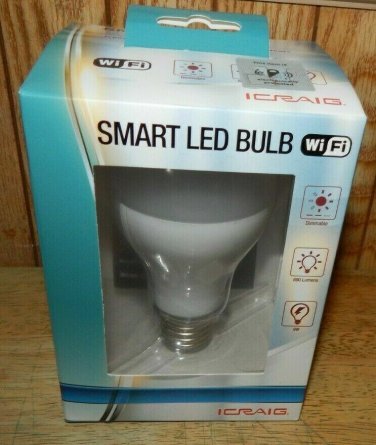 Icraig Smart Light Bulb WIFI for Apple & Android Smart Phones New