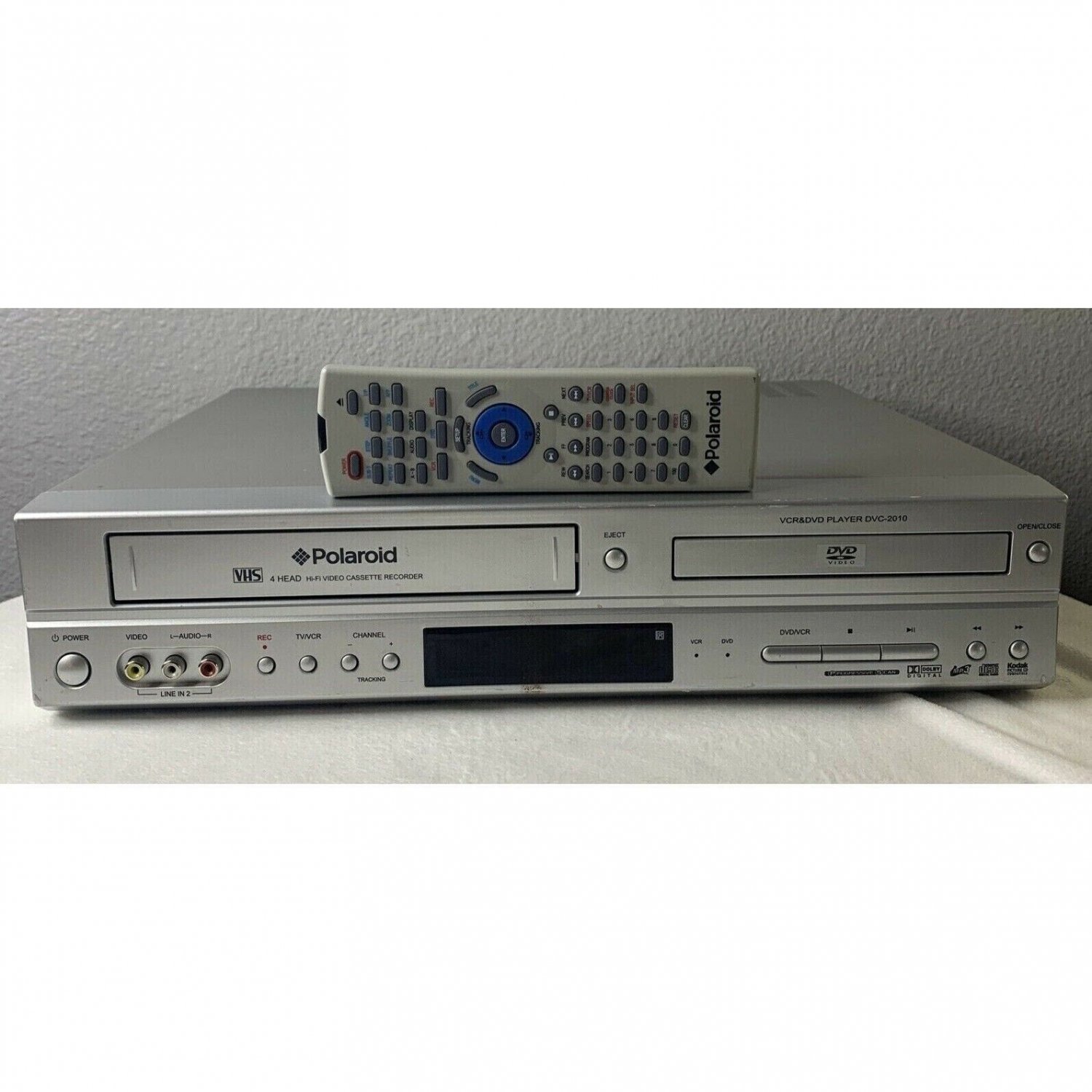 Polaroid DVC2000 DVD VCR Combo Dvd Player Vhs Player with Remote & Cables
