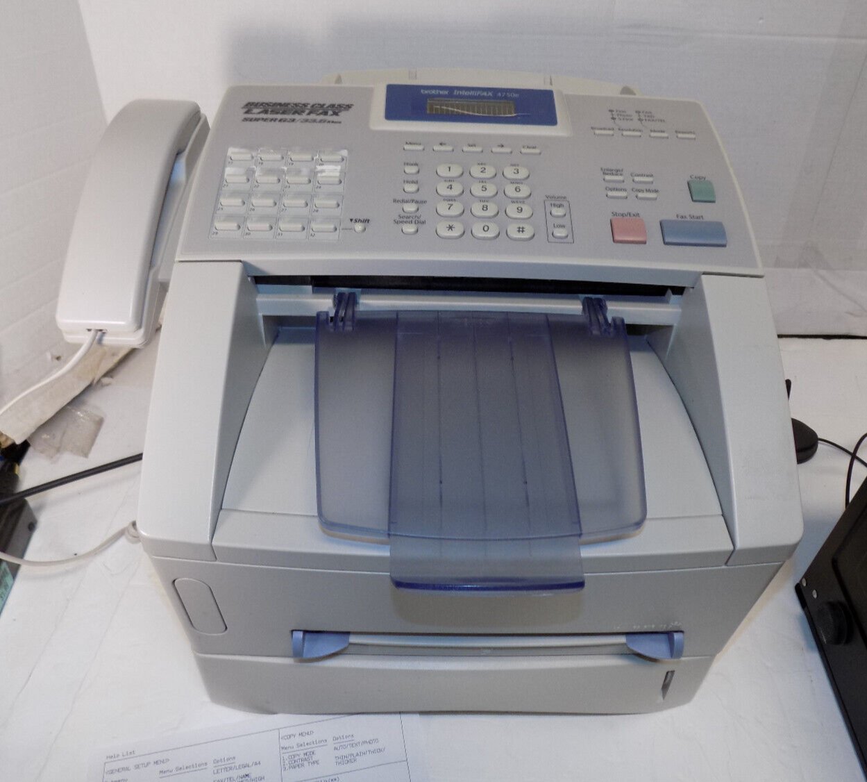 Brother Super G3 33.6 IntelliFax 4750e Business Class Laser Printer Fax
