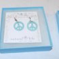 Nautral Life Peace Symbol Dangle Earrings Sterling Silver