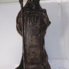 Grim Reaper Tombstone Statue Rest In Pieces Ghoulish Skeleton-face Halloween 26"