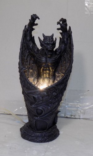 Toscano Lamp Dark Shadows Gargoyle Tabletop Halloween Light Decoration 13" Tall