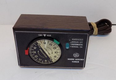 GE Electric HOME SENTRY Power Lamp Light TIMER 8136 WALNUT