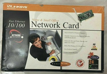 NIP Linksys NC100 Version 2.1 Ethernet 10/100 Home Small Office Network Card