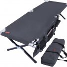 Tough Portable Hunting Camping Canvas Cot With Organizer & Storage Bag Adult 75" Tough Portable Hunting Camping Canvas Cot With Organizer & Storage Bag Adult 75"