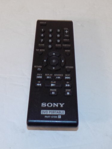 Original SONY Portable DVD Remote Control Model RMT-D195 IR Tested