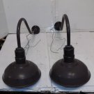 Pair of 32 inch Industrial Lights Gooseneck Barn Lights Steel Lighting Company