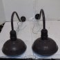 Pair of 32 inch Industrial Lights Gooseneck Barn Lights Steel Lighting Company