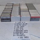 Lot of 100 Mixed Lot Cassette Tapes TDK RCA Sony Memorex Used Erased