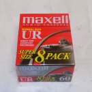 Maxell UR60 8 Pack Blank Audio Cassette Tapes Normal Bias Sealed