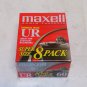 Maxell UR60 8 Pack Blank Audio Cassette Tapes Normal Bias Sealed