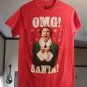 Elf Christmas Movie OMG SANTA Will Farrel As Elf T Shirt Size Small Red