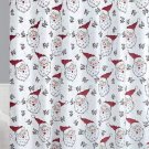 Santa's Workshop White & Red Santa 13-Pc. 72 inch Fabric Shower Curtain Set New