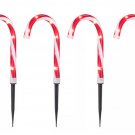 New 10" 6-Piece Candy Cane Pathway Marker Set Plug-In Holiday Christmas Lights