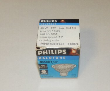 Philips Halatone 50w 12v MR16 Halogen Lamp&Acirc;&nbsp;Bulbs 50MR16/NFL24 Base GU5.3